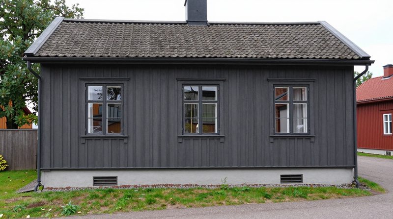 Fasadmålning av trähus